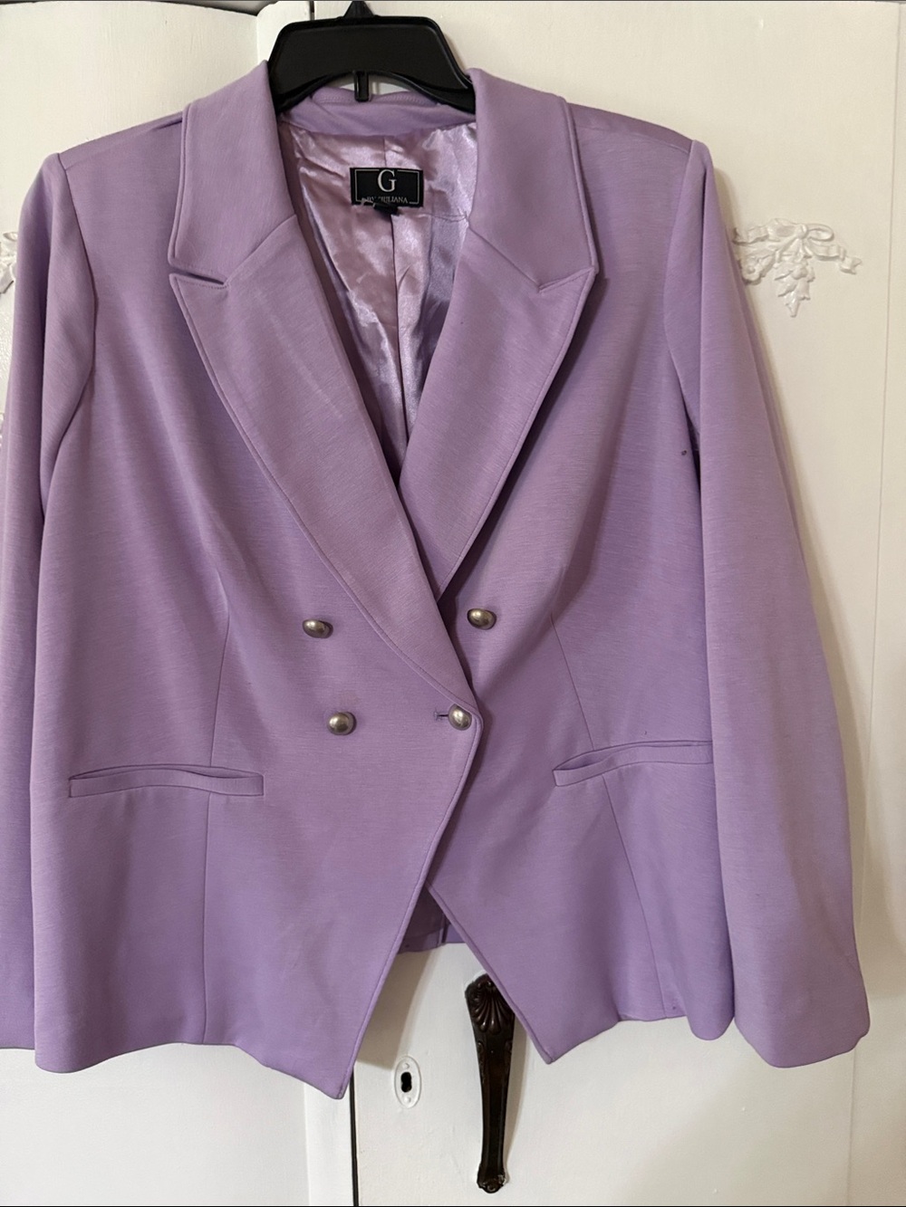 G by Giuliana Lilac Double-Breasted Blazer SZ 1X. NWOT